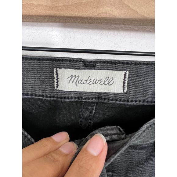 Madewell Roadtripper Jeggings Gray Wash Size 32 Raw Hem 23.5” Inseam - Picture 4 of 7